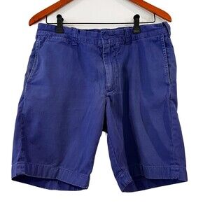 J.Crew Men's Washed Blue Shorts Stanton Cotton Size 33 Preppy Classic 9"